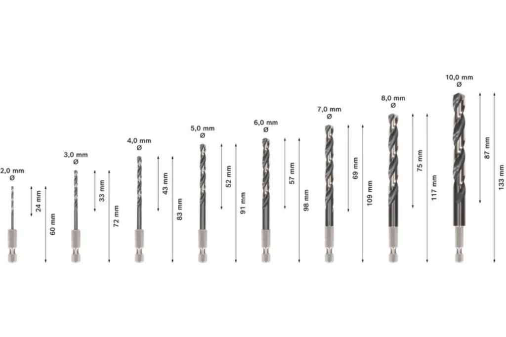SET DE BROCAS HELICOIDALES PRO METAL HSS-G IMPACT, 8 UDS.