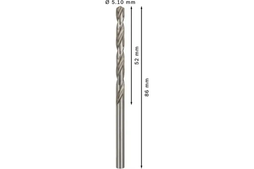 BROCA HELICOIDAL PRO METAL HSS-G, LONGITUD ESTÁNDAR, 5,1 X 52 X 86 MM, 10 UNIDADES