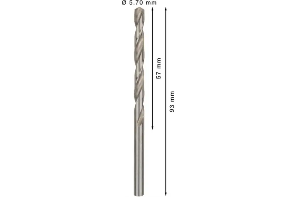 BROCA HELICOIDAL PRO METAL HSS-G, LONGITUD ESTÁNDAR, 5,7 X 57 X 93 MM, 10 UNIDADES