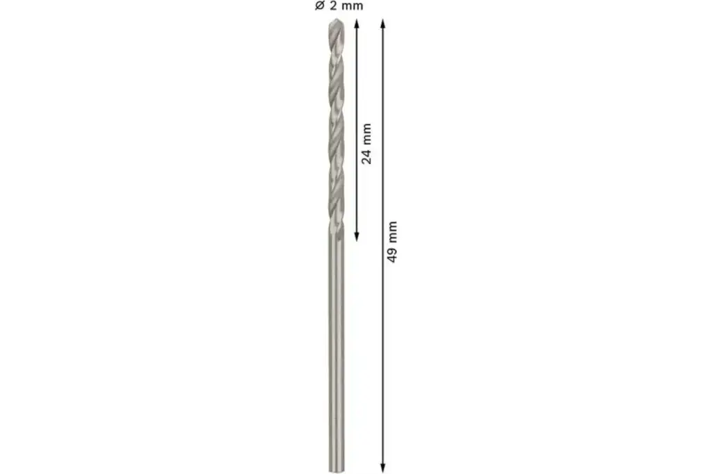 BROCA HELICOIDAL PRO METAL HSS-G, LONGITUD ESTÁNDAR, 2 X 24 X 49 MM, 10 UNIDADES