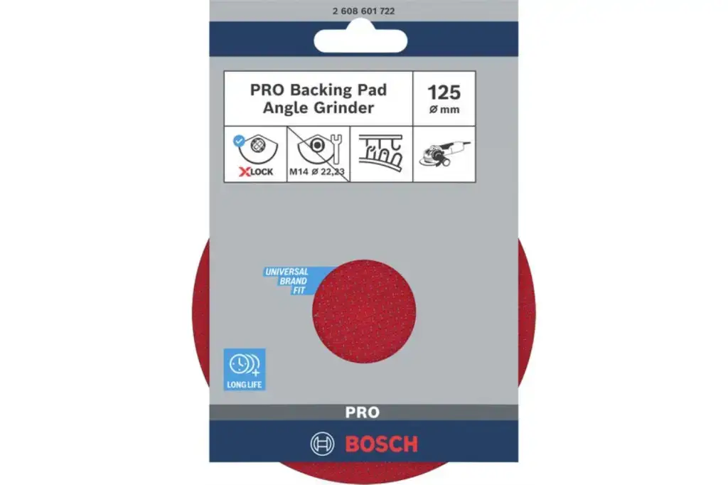 PRO BACKING PAD X-LOCK, 125 MM, CON FIJACIÓN DE GANCHO Y BUCLE