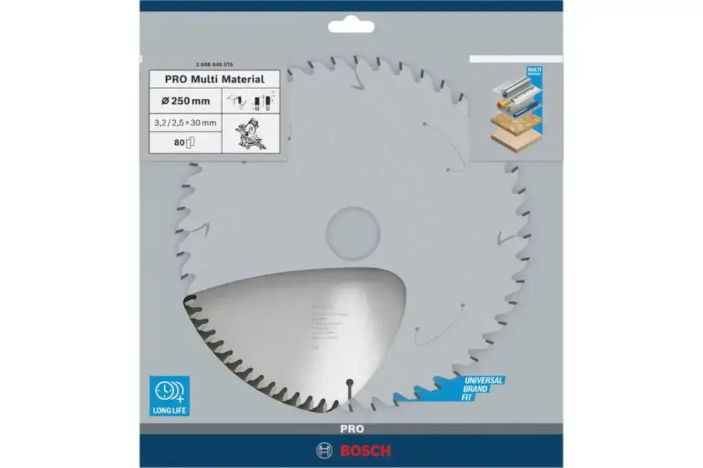 HOJA DE SIERRA CIRCULAR PRO MULTI MATERIAL, 250 X 3,2 X 30 MM