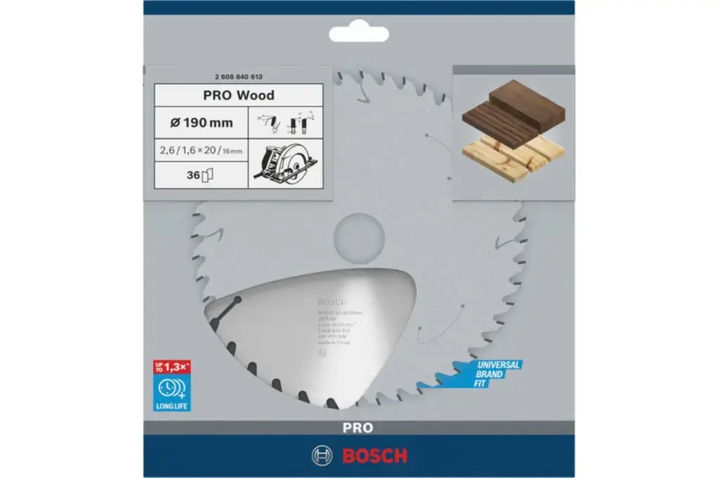 HOJA DE SIERRA CIRCULAR PRO WOOD, 190 X 2,6 X 20 MM, T36