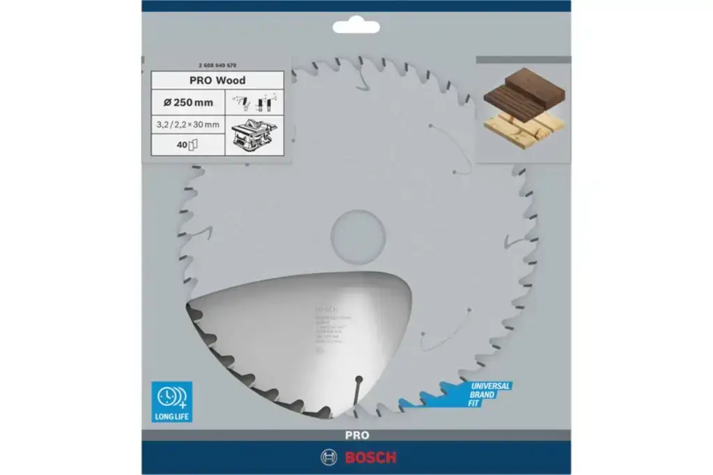 HOJA DE SIERRA CIRCULAR PRO WOOD, 250 X 3,2 X 30 MM, T40