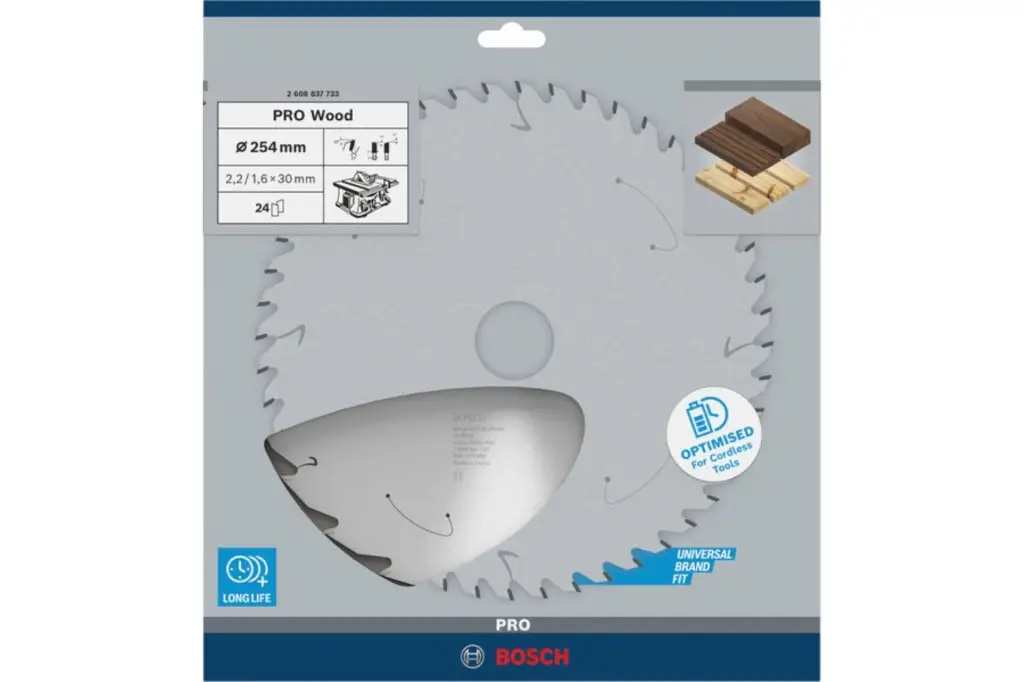 HOJA DE SIERRA CIRCULAR PRO WOOD CORDLESS, 254 X 2,2 X 30 MM, T24