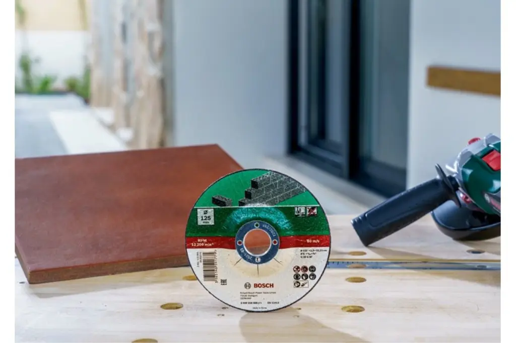 SET DE DISCOS DE TRONZAR DE 5 PIEZAS, ACODADO PARA PIEDRAD = 115 MM