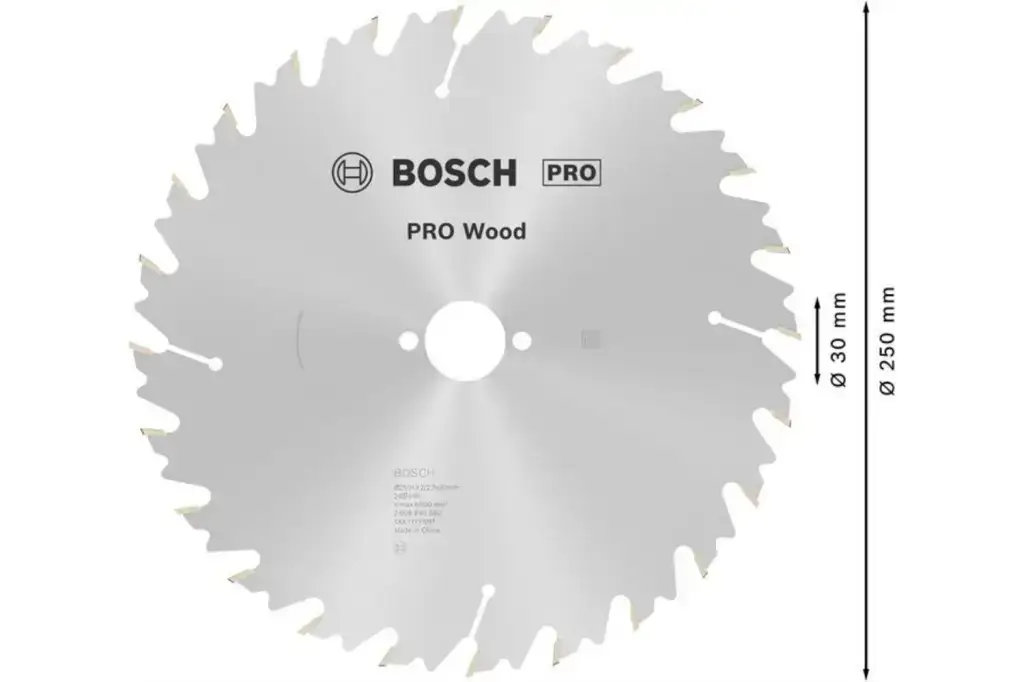 HOJA DE SIERRA CIRCULAR PRO WOOD, 250 X 3,2 X 30 MM, T24