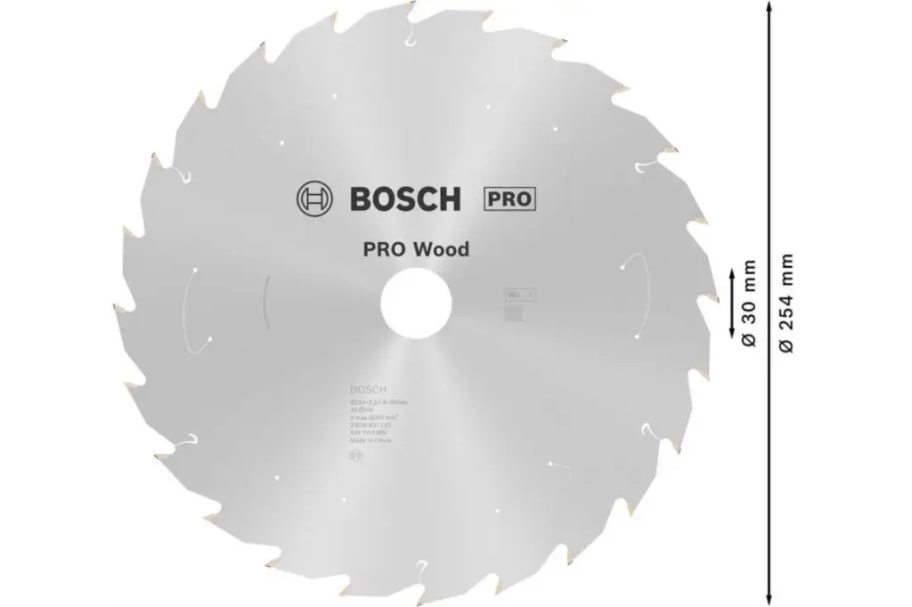 HOJA DE SIERRA CIRCULAR PRO WOOD CORDLESS, 254 X 2,2 X 30 MM, T24