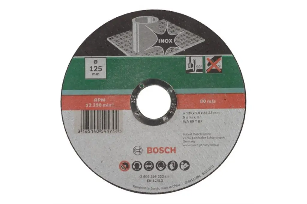 DISCO DE CORTE RECTO, INOXIDABLED = 125 MM; GROSOR= 1,0 MM