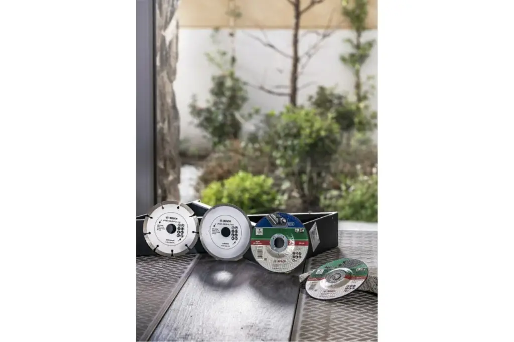 SET DE DISCOS DE TRONZAR DE 5 PIEZAS, ACODADO PARA PIEDRAD = 115 MM