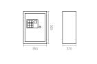 CAJA FUERTE HUELLA/ELECTR/LLAVE CFC06 500MM NE