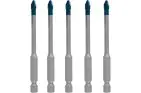 SET DE BROCAS PARA TEJAS EXPERT HEX-9 HARDCERAMIC DE 5 MM, 5 UNIDADES
