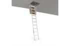 RE103 | ESCALERA PARA TECHOS DESPLEGABLE EN 4 TRAMOS DE ACERO PINTADO GRIS