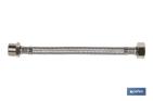 CONEXIÓN FLEXIBLE | MACHO/HEMBRA | ACERO INOXIDABLE | M 3/8" - H 3/8" | 40 CM DE LONGITUD | PARA LAVABO, GRIFO Y COCINA