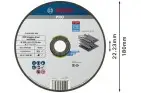 DISCO DE CORTE ABRASIVO PRO STAINLESS STEEL AND METAL, 180 X 1,6 X 22,23 MM, RECTO, OSA