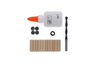 SET DE TACOS DE MADERA, 32 UNIDADES DE 6 MM