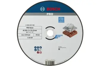 DISCO DE CORTE ABRASIVO PRO STONE, 230 X 3 X 22,23 MM, RECTO