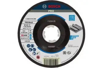 DISCO DE DESBASTE ABRASIVO PRO METAL, 115 X 6 X 22,23 MM, X-LOCK