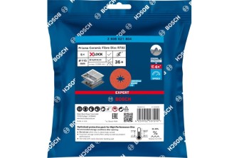 DISCO DE FIBRA EXPERT R782 PRISMA CERAMIC X-LOCK DE 115 MM, 22,23 MM, G 36, 5 UNIDADES