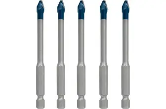 SET DE BROCAS PARA TEJAS EXPERT HEX-9 HARDCERAMIC DE 6 MM, 5 UNIDADES