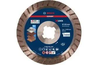 DISCO DE CORTE CON DIAMANTE EXPERT MULTIMATERIAL X-LOCK DE 125 X 22,23 X 2,4 X 12 MM
