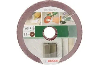 SET DE DISCOS LIJADORES DE FIBRA DE 12 PIEZAS PARA AMOLADORA ANGULAR, CORINDÓND = 125 MM; G = 36 - 100, 12 UNIDADES