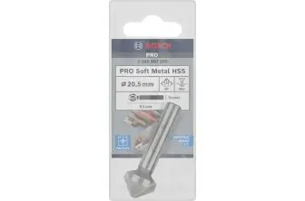 BROCA AVELLANADORA PRO SOFT METAL HSS, 20,5 X 63 MM, M10