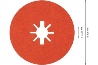 DISCO DE FIBRA EXPERT R782 PRISMA CERAMIC X-LOCK DE 125 MM, 22,23 MM, G 60, 5 UNIDADES