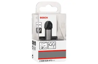 FRESA PARA MEDIAS CAÑAS, 12 MM, R1 8 MM, D 16 MM, L 12,7 MM, G 54 MM