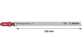 HOJA DE SIERRA DE CALAR PRO PLASTICS PVC CLEAN T302H 132 MM, 5 UDS.