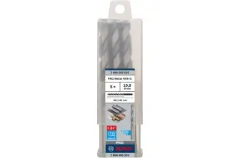 BROCA HELICOIDAL PRO METAL HSS-G, LONGITUD ESTÁNDAR, 10,9 X 94 X 142 MM, 5 UNIDADES