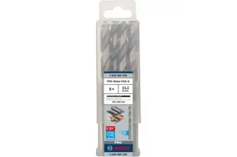 BROCA HELICOIDAL PRO METAL HSS-G, LONGITUD ESTÁNDAR, 11,1 X 94 X 142 MM, 5 UNIDADES