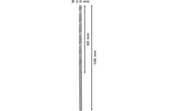 BROCA HELICOIDAL PRO METAL HSS-G LARGA, 3,2 X 69 X 106 MM, 5 UNIDADES