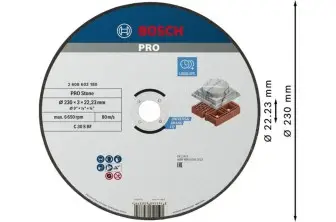 DISCO DE CORTE ABRASIVO PRO STONE, 230 X 3 X 22,23 MM, RECTO