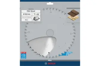 HOJA DE SIERRA CIRCULAR PRO WOOD, 250 X 3,2 X 30 MM, T40