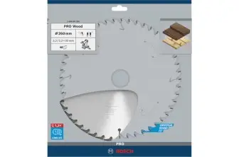 HOJA DE SIERRA CIRCULAR PRO WOOD, 260 X 3,2 X 30 MM, T48