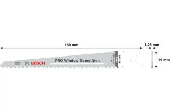 HOJA PRO WINDOW DEMOLITION S611DF 1,25 X 19 X 150 MM, 5 UNIDADES