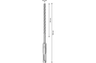 BROCA PARA MARTILLO PRO SDS PLUS-5X, 6 X 100 X 160 MM, 10 UDS.