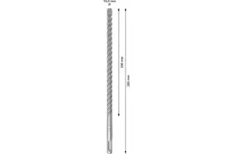 BROCA PARA MARTILLO PRO SDS PLUS-5X, 10 X 200 X 260 MM, 10 UDS.