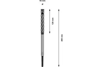BROCA PRO SDS PLUS REBAR CUTTER, 18 X 120 X 300 MM