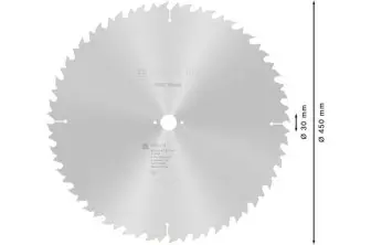 HOJA DE SIERRA CIRCULAR PRO WOOD, 450 X 3,8 X 30 MM