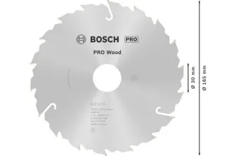HOJA DE SIERRA CIRCULAR PRO WOOD, 165 X 2,2 X 30 MM, T18