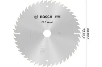 HOJA DE SIERRA CIRCULAR PRO WOOD, 260 X 3,2 X 30 MM, T48