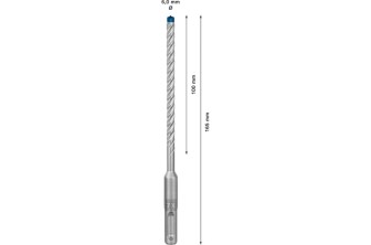 BROCA PARA MARTILLO EXPERT SDS PLUS-7X DE 6 X 100 X 165 MM, 50 UNIDADES