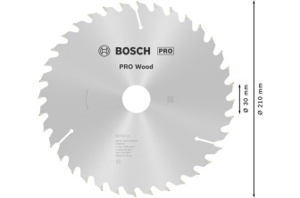 HOJA DE SIERRA CIRCULAR PRO WOOD, 210 X 2,8 X 30 MM, T36