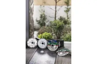 SET DE DISCOS DE TRONZAR DE 5 PIEZAS, ACODADO PARA PIEDRAD = 115 MM