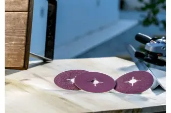 SET DE DISCOS LIJADORES DE FIBRA DE 12 PIEZAS PARA AMOLADORA ANGULAR, CORINDÓND = 125 MM; G = 36 - 100, 12 UNIDADES